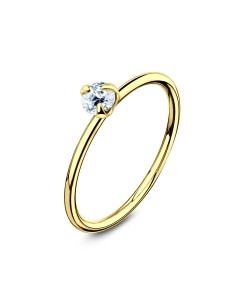 Gold Plated Round Rhinestone Nose Rings NSKR-15-GP
